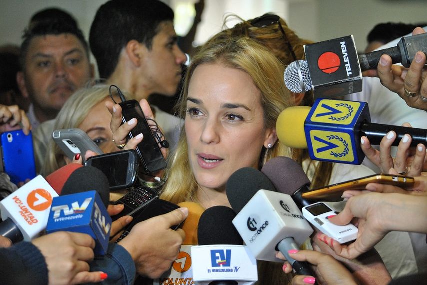 Lilian Tintori, esposa del preso político Leopoldo López. (Foto: Voluntad Popular)