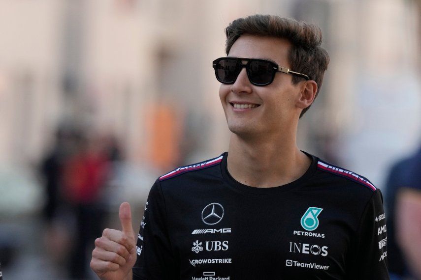 El piloto de Mercedes, George Russell, en el circuito de Sakhir, Baréin, el jueves 2 de marzo de 2023.