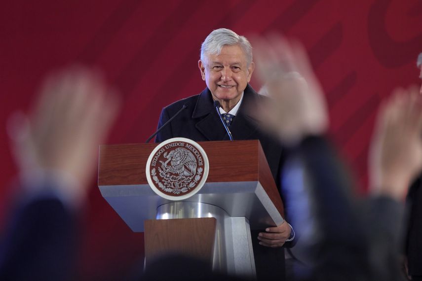 El presidente de México, Andrés Manuel López Obrador, en rueda de prensa.