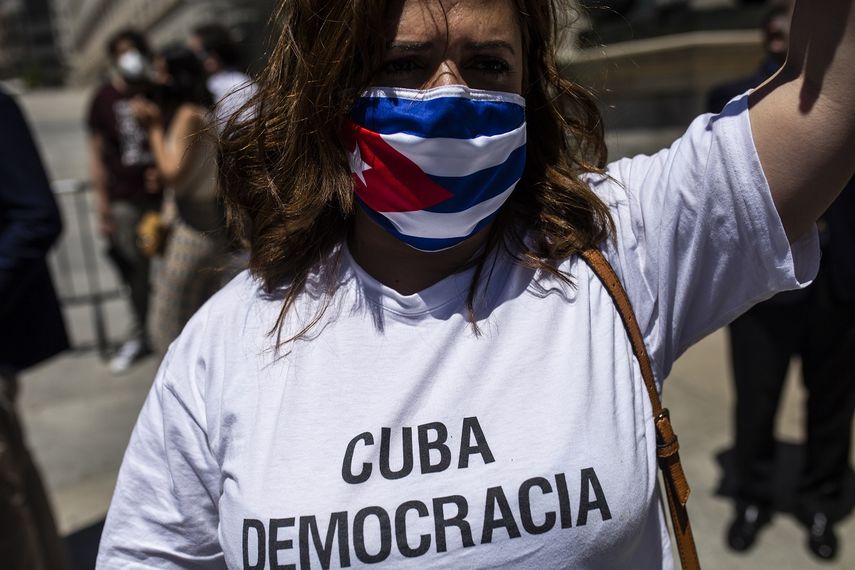 Protesta contra el régimen de Cuba.&nbsp;