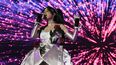 La cantante mexicana Denisse Guerrero de Belanova durante su concierto en el Festival Vive Latino en la Ciudad de México.