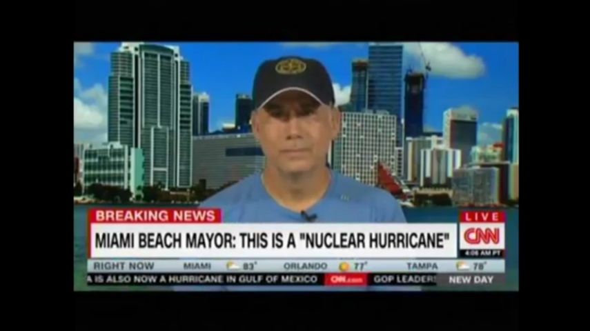 El alcalde Levine afirmó que Irma es un huracán nuclear.