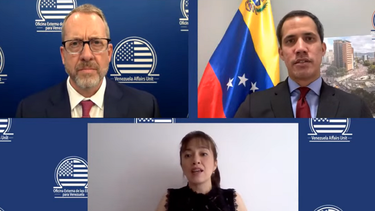 El embajador James Story entrevista al presidente Juan Guaidó y analizan el tema de la crisis de Venezuela.&nbsp;
