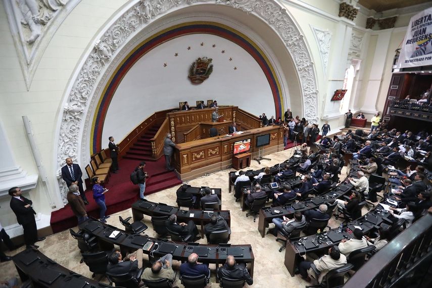 Vista general de la sesión de la Asamblea Nacional de Venezuela