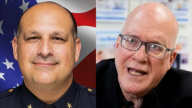 Manuel Morales, jefe de la Policía de Miami, y el opositor cubano Orlando Gutiérrez-Boronat.