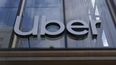 El logo de Uber en la sede de la empresa en San Francisco.