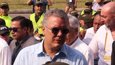 Iván Duque, presidente de Colombia, es visto el 23 de febrero de 2019 en Cúcuta, ciudad fronteriza con Venezuela.