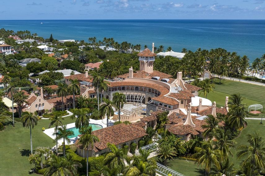 &nbsp;Vista aérea de la propiedad Mar-a-Lago del expresidente Donald Trump el 31 de agosto de 2022, en Palm Beach, Florida.&nbsp;