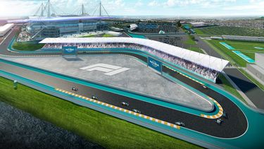 Imagen digital&nbsp;de la forma que tendr&iacute;a el circuito para el Grand Prix de F1 en el Hard Rock Stadium de Miami.&nbsp;