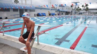 El nadador venezolano Kevin de Gryze durante su entrenamiento diario en las piscinas del Complejo Acuático de Fort Lauderdale. (FOTOS DANIELA VICENTINI A.)