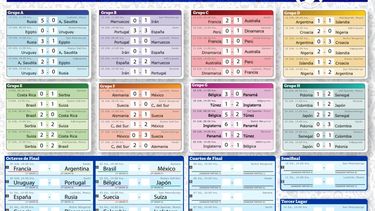 descarga el calendario completo con los cruces de octavos de  final