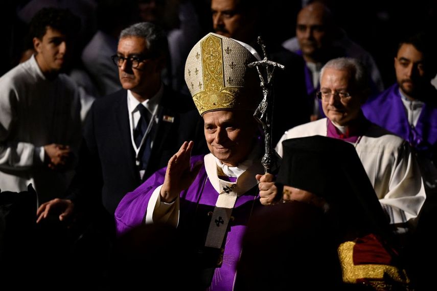 El Papa León XIV oficia una misa en el Volkswagen Arena como parte de su viaje apostólico a Turquía y Líbano, en Estambul, el 29 de noviembre de 2025.&nbsp;