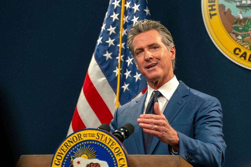 El gobernador de California Gavin Newsom.