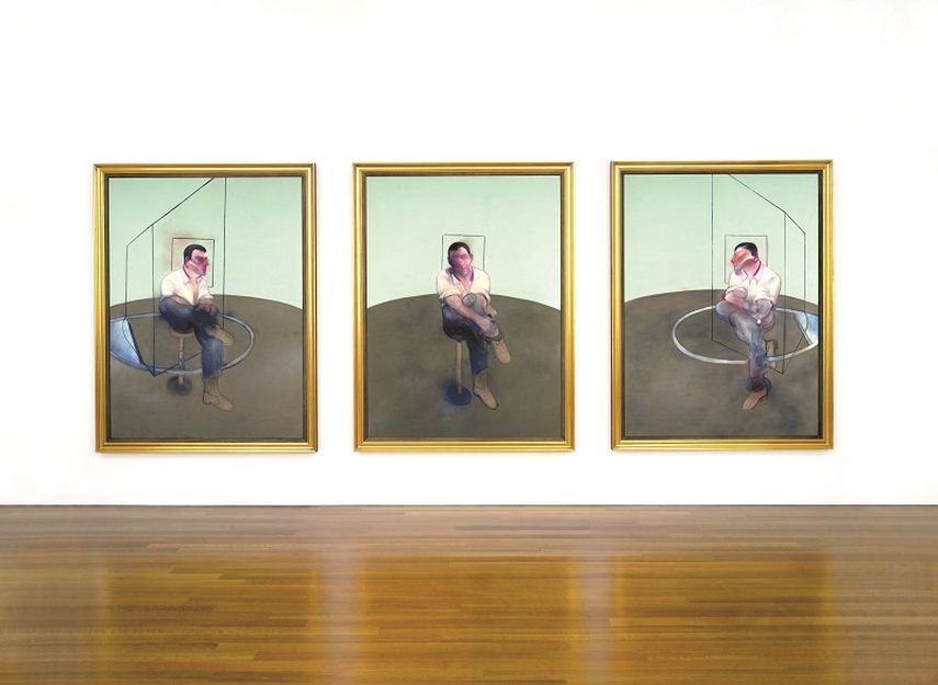 Fotografía de divulgación del tríptico Tres estudios para un retrato de John Edwards. (EFE)