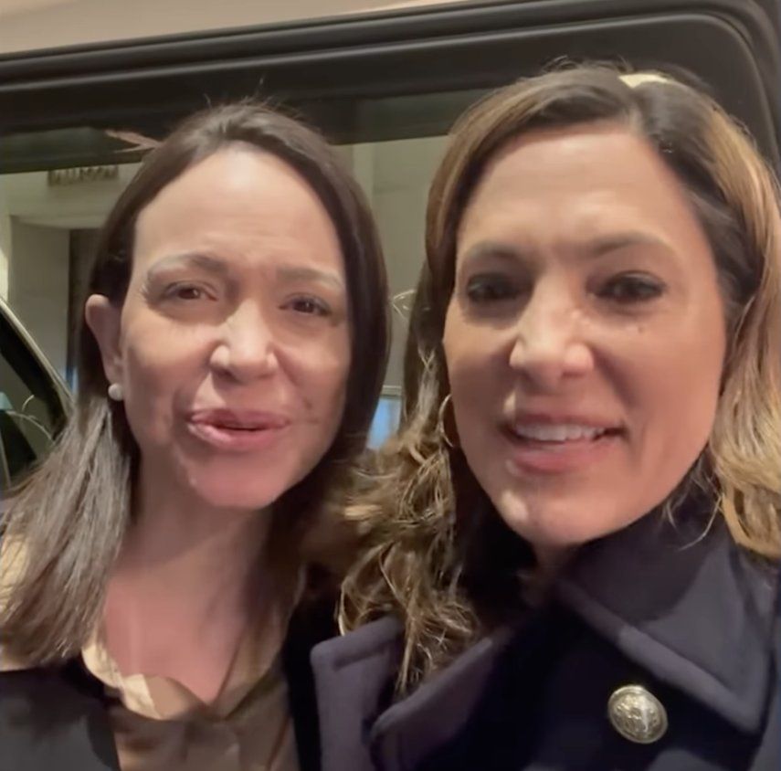 María Corina Machado y María Elvira Salazar.