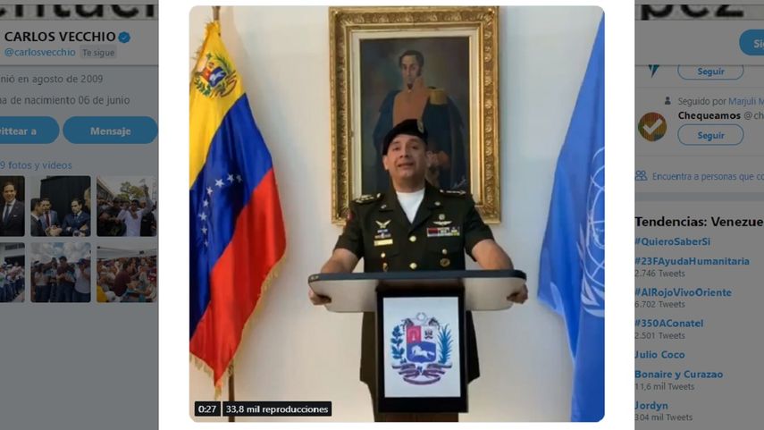 El coronel Chirinos Dorantes reconoció a Juan Guaidó como presidente encargado de Venezuela.