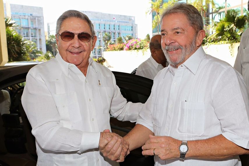 Lula da Silva de visita en La Habana el 25FEB14. 