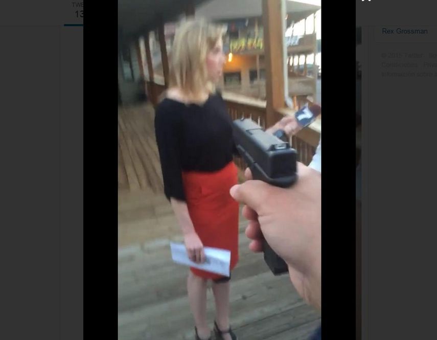 Captura de video que grabó el supuesto asesino Vester Lee Flanagan. (TWITTER)