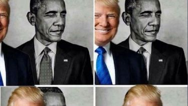 El montaje fue originalmente publicado por un usuario identificado como Jerry Travone, en cuyo perfil se describe como actor de YouTube y drogadicto político y orgulloso partidario de&nbsp;Trump&nbsp;y de la lucha contra el liberalismo.