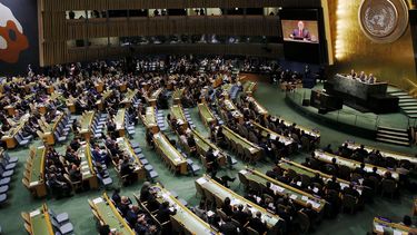 Vista general de la sesión plenaria de alto nivel de la&nbsp;ONU&nbsp;sobre Refugiados y Migrantes que tiene lugar este lunes 19 de septiembre en Nueva York.