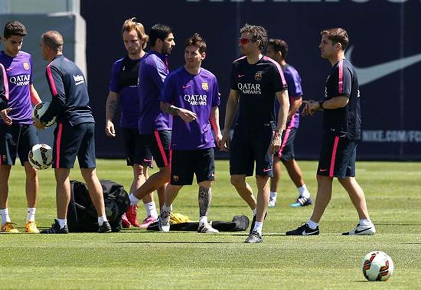 La concentración del Barcelona alberga esperanza y optimismo. (EFE)
