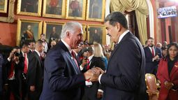 Los dictadores de Cuba y Venezuela, Miguel Diaz-Canel y Nicolás Maduro.