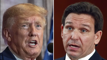 El expresidente Donald Trump y el gobernador de Florida, Ron DeSantis.