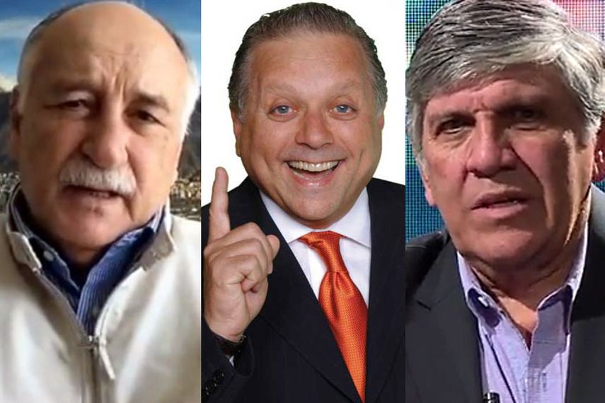 De izquierda a derecha, Alberto Franceschi, Orlando Urdaneta e Iván Carratú Molina