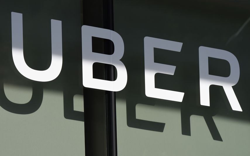 El logo de la compañía estadounidense Uber.
