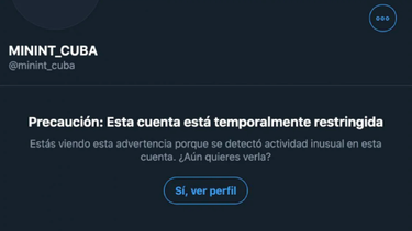 Twitter restringe al Ministerio del Interior de Cuba&nbsp;