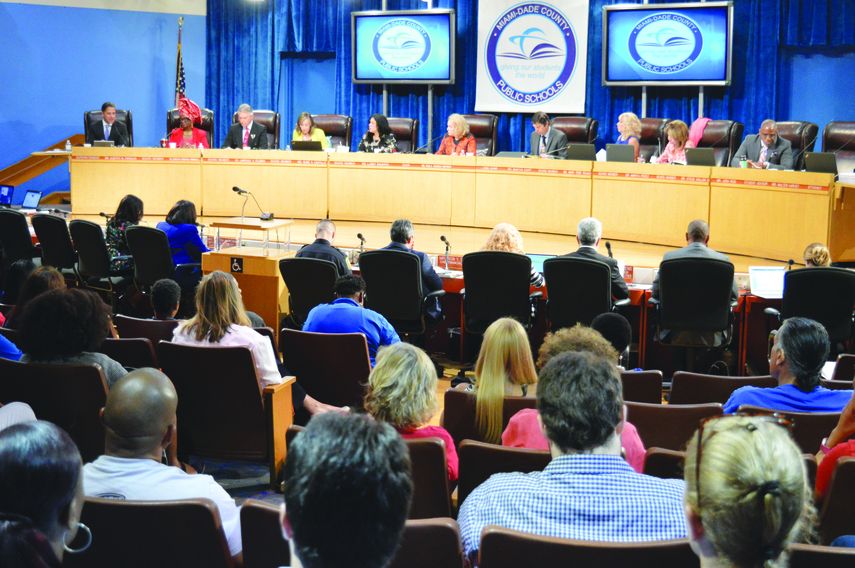 Junta Escolar de Miami-Dade durante una sesión.&nbsp;