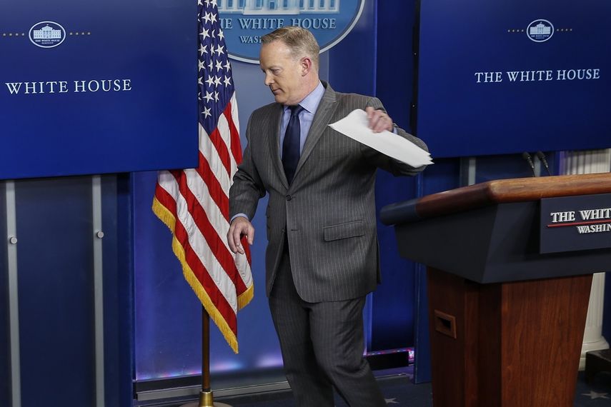 Sean Spicer, el hasta hoy portavoz de la&nbsp;Casa&nbsp;Blanca.
