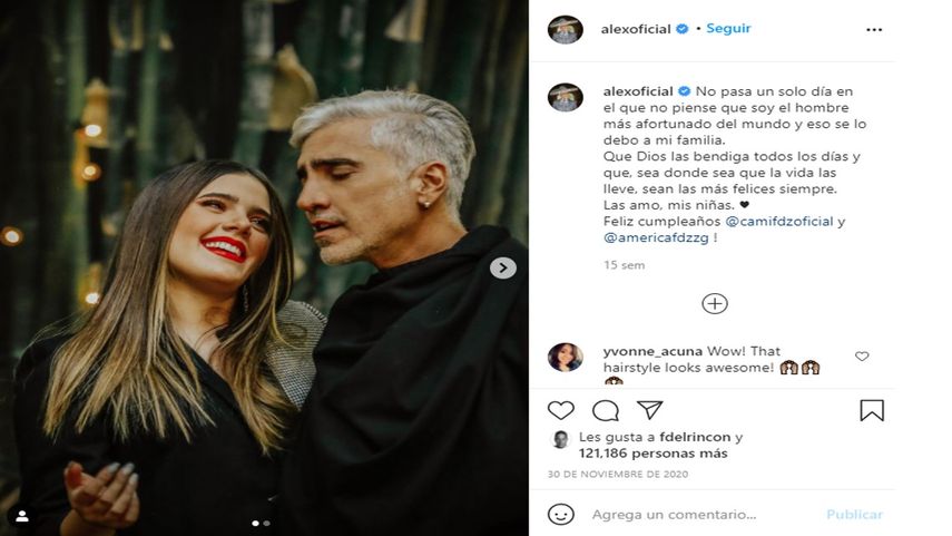 Alejandro Fernández junto a su hija Camila Fernández. El Potrillo ya es abuelo.&nbsp;