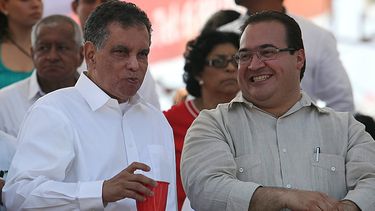 Fidel Herrera (i) y Javier Duarte, exgobernadores del estado de Veracruz.