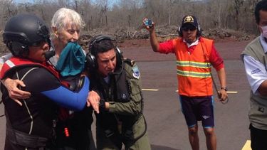 El grupo de rescate la divisó desde el aeroplano a unos 400 metros aproximadamente del sitio de búsqueda en tierra.