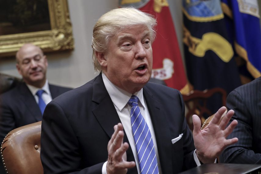 El presidente Donald Trump durante sus reuniones en la Casa Blanca.&nbsp;