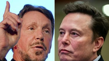 Larry Ellison, el dueño de Oracle, en una foto junto a Elon Musk.