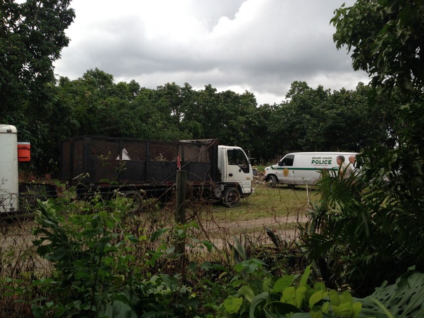 Investigadores de la Policía de Miami Dade colectó evidencia en el camión localizado en Homestead (José Pernalete)