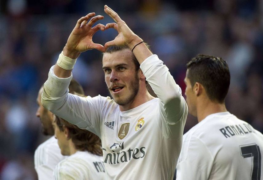 Gareth Bale celebró su gol en la primera parte. (EFE)