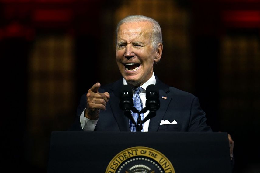 El presidente Joe Biden en su discurso del jueves.