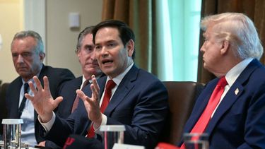 El secretario de Estado de Estados Unidos Marco Rubio durante la última reunión de gabinete en la Casa Blanca.