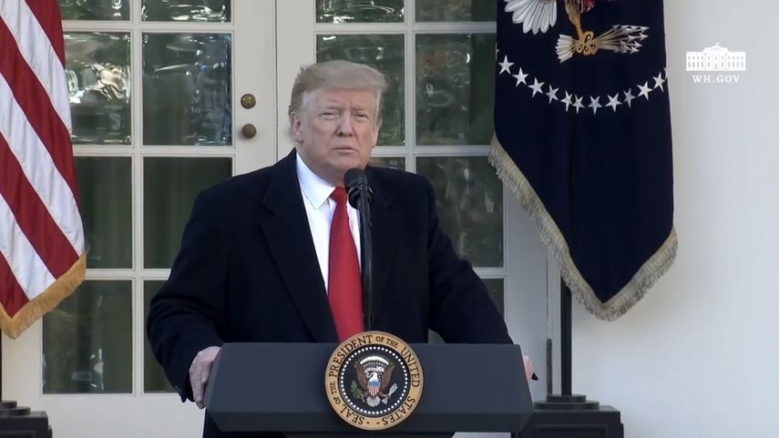 El presidente Donald Trump habla desde la Casa Blanca sobre el acuerdo que reabre el Gobierno por tres semanas.
