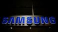 Vista de un logo de Samsung.