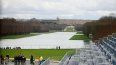 Vistazo de las gradas para los eventos ecuestres con el Palacio de Versalles de fondo para los Juegos Olímpicos de París 2024, el viernes 29 de marzo de 2024.&nbsp;