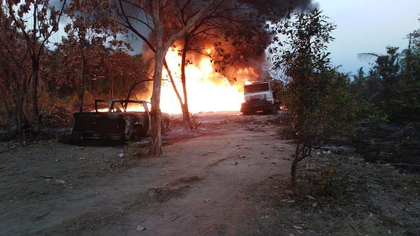 Un grupo de los llamados huachicoleros robaban el combustible. Las autoridades no han reportado víctimas luego del suceso.&nbsp;