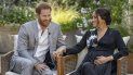 Esta imagen proporcionada por Harpo Productions muestra al príncipe Harry, a la izquierda, y a Meghan, duquesa de Sussex, hablando sobre el bebé que esperan durante una entrevista con Oprah Winfrey. Esta imagen proporcionada por Harpo Productions muestra al príncipe Harry, a la izquierda, y a Meghan, duquesa de Sussex, hablando sobre el bebé que esperan durante una entrevista con Oprah Winfrey.