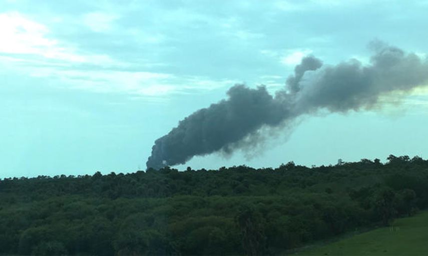 La explosión en Cabo Cañaveral se pudo ver a varias millas de distancia