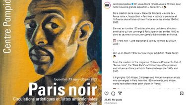 Flyer de la exposición Paris Noir.