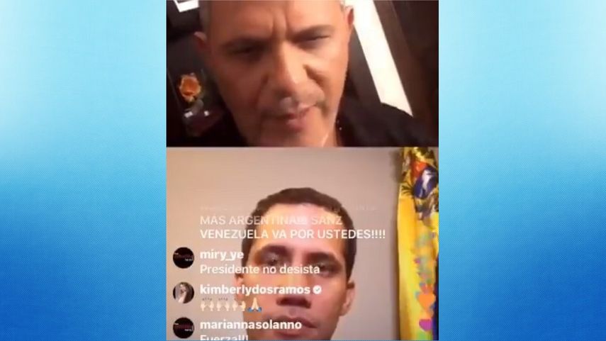 Alejandro Sanz y Juan Guaidó, en vivo a través de un Live por Instagram 