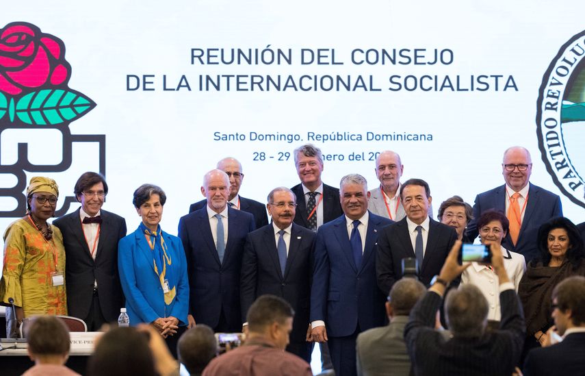 Consejo de la&nbsp;Internacional Socialista&nbsp;(IS) en Santo Domingo.